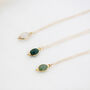 Gold Oval Dotted Gemstone Pendant Necklace, thumbnail 1 of 11