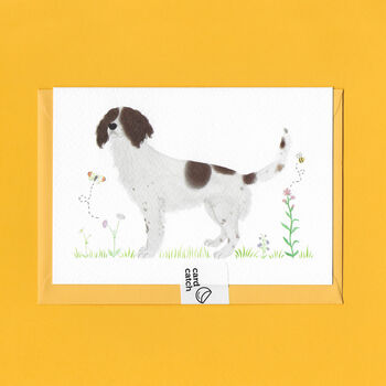 Spencer The Spaniel Illustrated Blank Greeting Card, 4 of 10