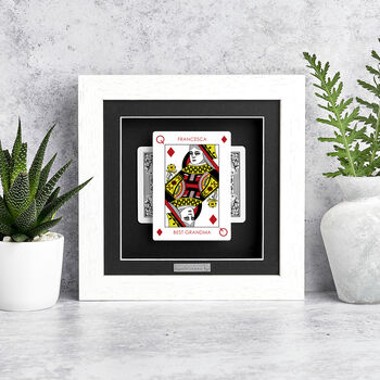 Best Grandma Personalised Queen Playing Card Gift Frame, 7 of 12