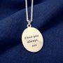 Oval Faceted St Christopher Personalised Necklace, thumbnail 4 of 12