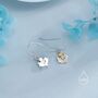 Sterling Silver Thistle Flower Drop Hook Earrings, thumbnail 6 of 10