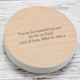 Personalised Wooden Wedding Anniversary Coasters, thumbnail 5 of 5