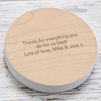 Personalised Wooden Wedding Anniversary Coasters, 5 of 5