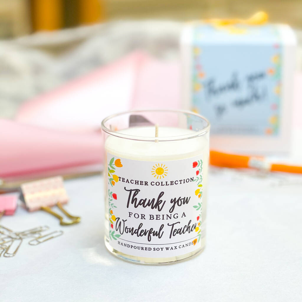 Teacher Candle Gift | Personalised By Fire and Wolf