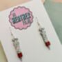Syringe Glitter Resin Earrings / Alternative Style Jewellery / Gift For Nurses And Doctors Shimmering Medical Jewellery, thumbnail 5 of 7