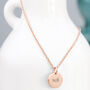 Monogrammed Round Tag Necklace, thumbnail 2 of 12