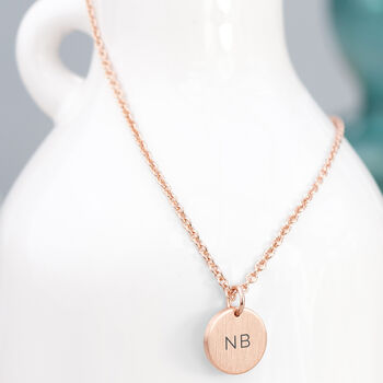 Monogrammed Round Tag Necklace, 2 of 12