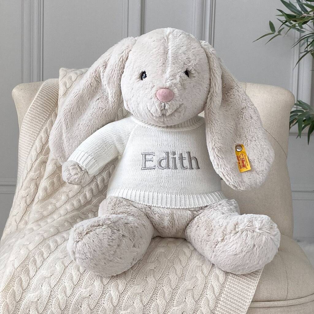 Personalised Steiff Hoppie Rabbit Large Soft Toy, 1 of 5