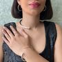 Sterling Silver Simple Half Hoop Earrings, thumbnail 3 of 4