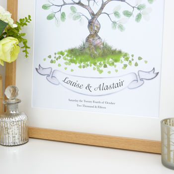 Entwined Fingerprint Tree Guest Book, 2 of 8