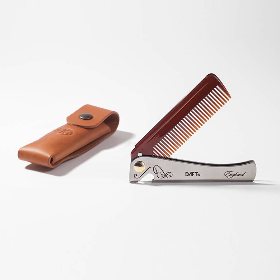 man comb with leather case by design and fresh thinking