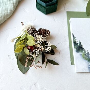 Preserved Eucalyptus Woodland Boutonniere, 3 of 4