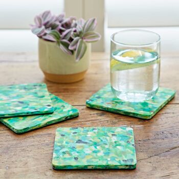 Set Of Four Recycled Plastic Square Coasters, 4 of 8