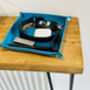 Personalised Sky Blue Leather Accessories Desk Tray, thumbnail 1 of 10