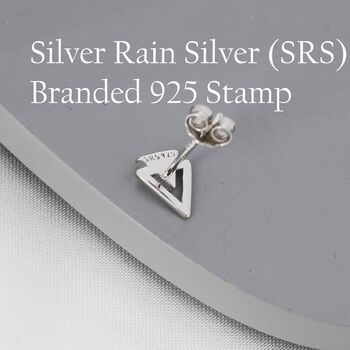 Sterling Silver Double Triangle Stud Earrings, 7 of 12