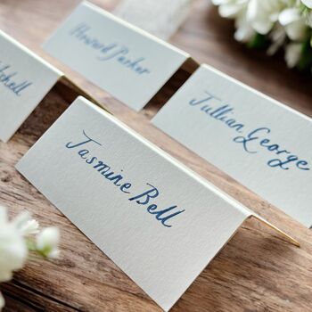 Luxury Gold Edged Handwritten Place Cards, 7 of 7