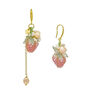 Pink Strawberry Pearl Dangle Earrings, thumbnail 1 of 6