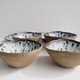 Handmade Pottery Brown Blue Cereal Bowl, thumbnail 1 of 9