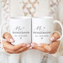 Personalised Mr And Mrs Mug Set – Wedding Or Anniversary Gift, thumbnail 1 of 4