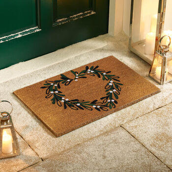 My Mat Coir Christmas Mistletoe Heart, 2 of 3