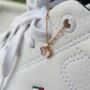 Tiny Butterfly Dangle Lace Sneaker Skate Charm, thumbnail 2 of 4
