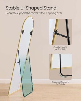 Arched Standing Mirror Full Length Glass, 5 of 6