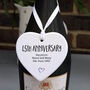 45th Sapphire Anniversary Heart Shaped Keepsake Ceramic Gift, thumbnail 3 of 6