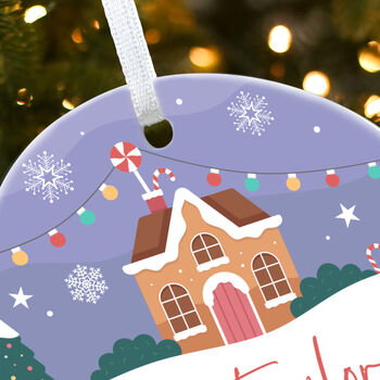 First Christmas New Home Ceramic Disc Hanging Decoration Bauble + Gift Box, 4 of 6