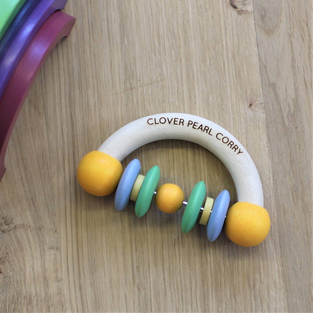 personalised baby grasping toy by hot dot laser