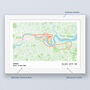 London Personalised Marathon Map Print, thumbnail 5 of 5