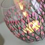 Cherry Blossom Painted Round Glass Tea Light Holder, thumbnail 3 of 7