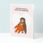 Cute I Love You Punch The Monkey Card, thumbnail 1 of 4
