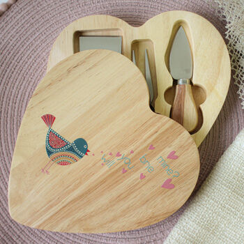 Valentines Cheeseboard With Knives Set, Brie Mine, 2 of 8