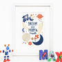 Personalised 'Dream Big Little One' Nursery Print, thumbnail 2 of 4
