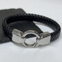 Personalised Men's Eternity Ring Leather Bracelet, thumbnail 1 of 2