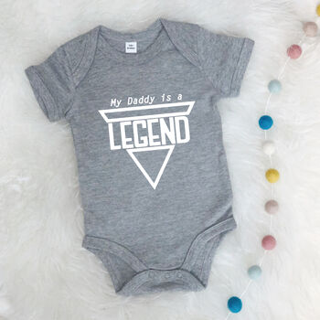'My Daddy Is A Legend' Father's Day Babygrow, 6 of 11