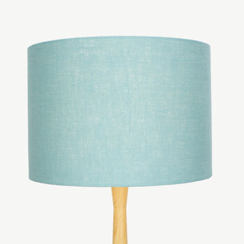 Linen Dusty Turquoise Lampshade, 2 of 9