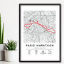 Custom Marathon Completion Map Route Print, Strava Route Or Park Run Map Print, thumbnail 3 of 5