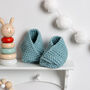 Personalised Baby Booties Merino Beginner Knitting Kit, thumbnail 1 of 9