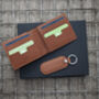 Mens Personalised Leather Wallet Gift Set, thumbnail 10 of 12