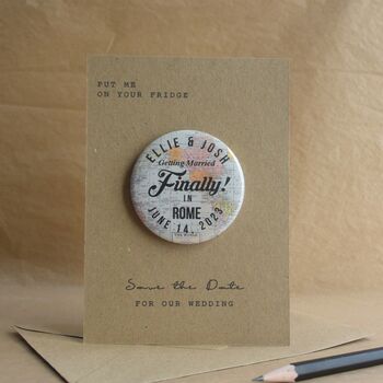 Save The Date 'Finally' Vintage Style Magnet, 4 of 6
