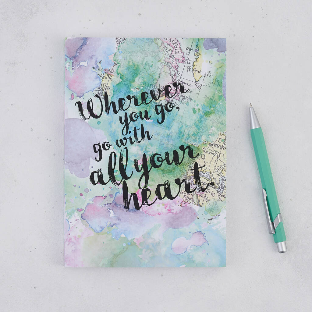 'Wherever You Go, Go With Your Heart' Travel Journal, 1 of 9