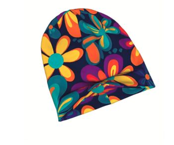 Soft Chemo Headwear Beanie Hat Bandana Bright Flowers, 3 of 5