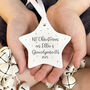 First Christmas As Grandparents Ceramic Star Decoration, thumbnail 1 of 4