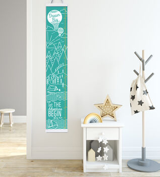 Personalised Mountain Adventure Canvas Height Chart, 3 of 11