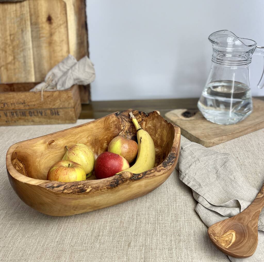 Handmade Wooden Oval Bowl, 1 of 4