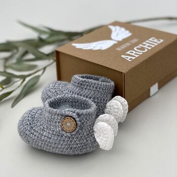 Personalised Babies' First Angel Wing Shoes, 3 of 5