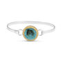 Round Turquoise Reef Silver Plated Bangle, thumbnail 3 of 7