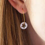 Hoop Earrings With Mother Of Pearl Star Detail, thumbnail 5 of 7