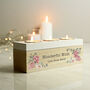 Floral Watercolour Personalised Tealight Box, thumbnail 1 of 5